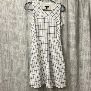 J Crew Sleeveless Tweed Windowpane Dress